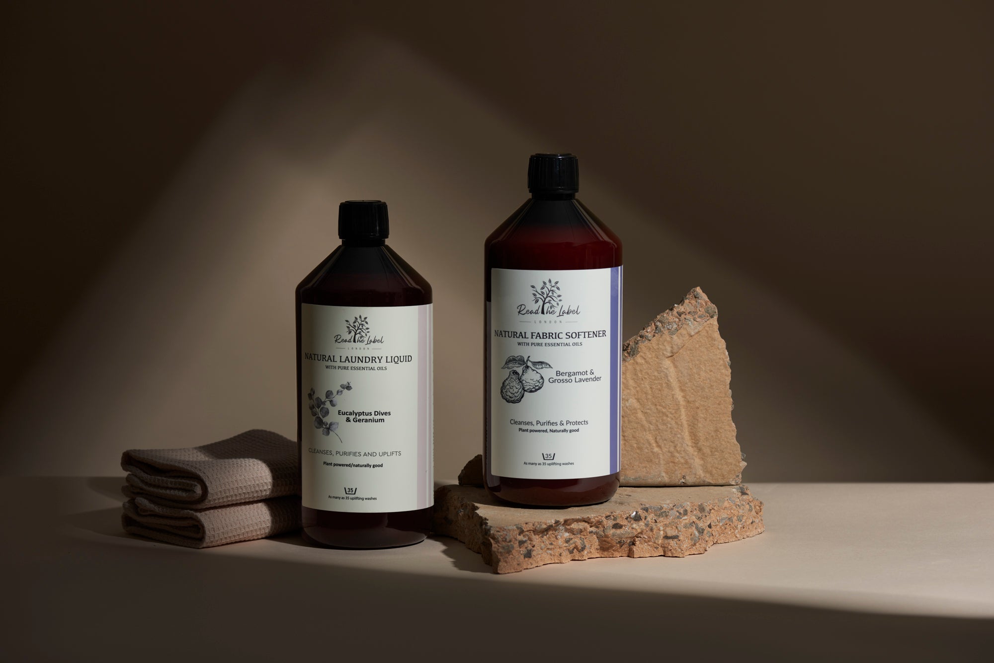 Zero waste home collection at Sostter - plant-powered cleaning products refillable glass dispensers organic cotton towels and sustainable bathroom and lifestyle accessories from independent brands