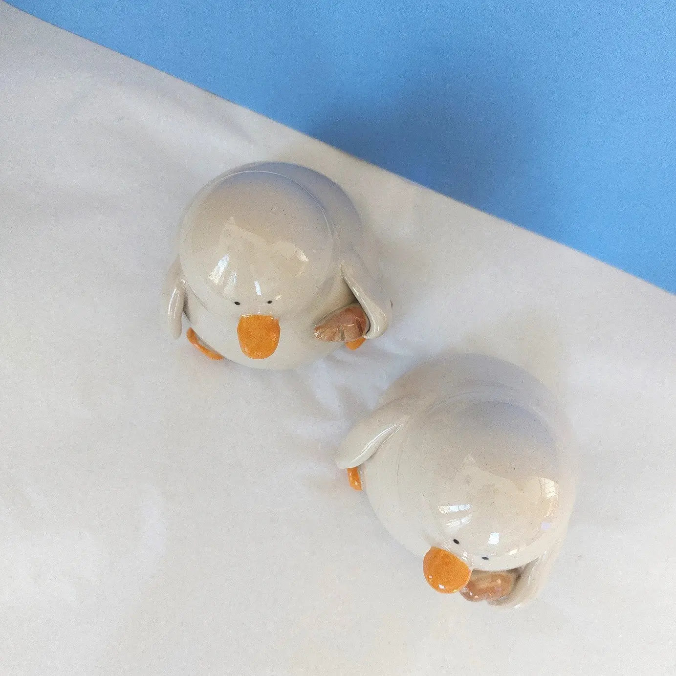 Richard Moonstreet Ceramics handmade ceramic duck ornaments and geese - wheel-thrown by London independent ceramicist Tex at Sostter