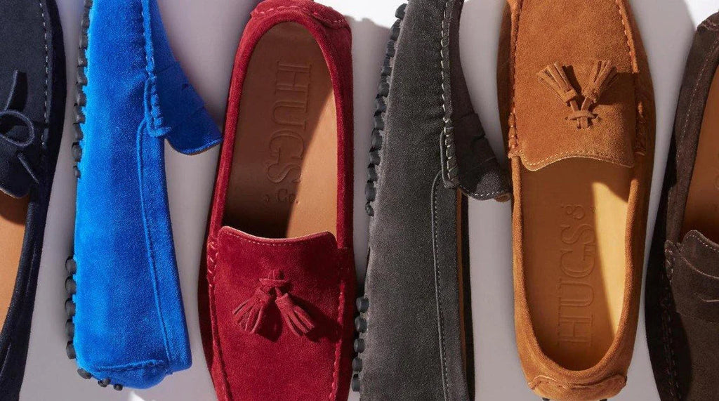 Hugs & Co. driving loafers — designed in London by Benjie and Hug