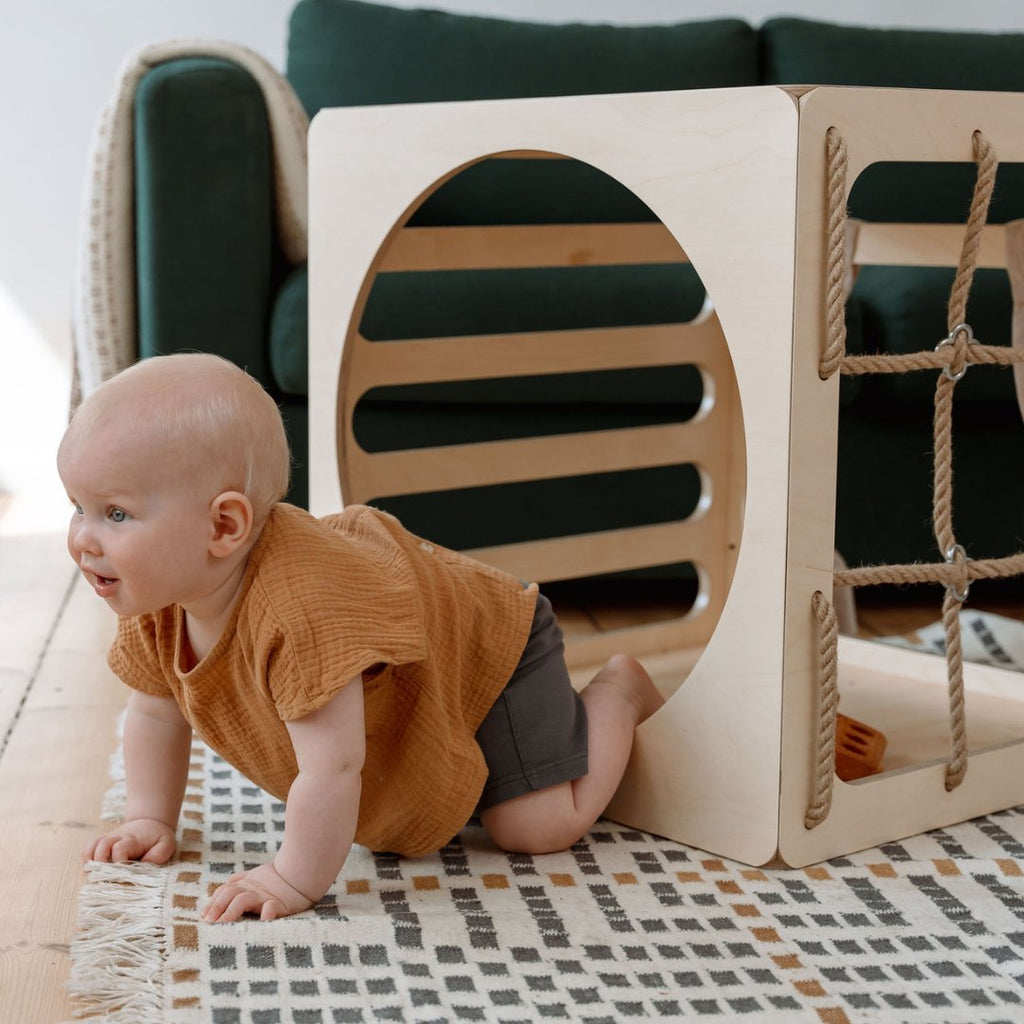 Ette Tete Latvian patented Montessori helper towers, Pikler triangles and children's furniture from Baltic birch plywood at Sostter