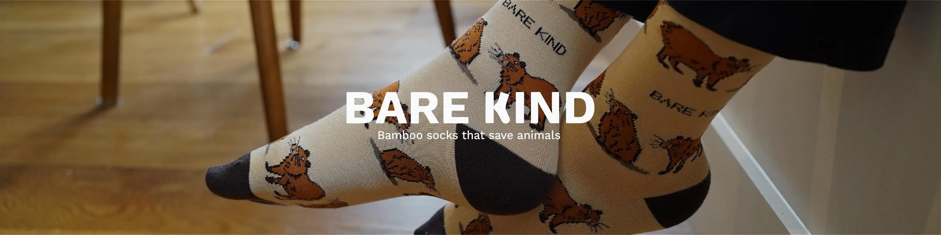 Shop Bare Kind giving back charity ethical sock brand at Sostter
