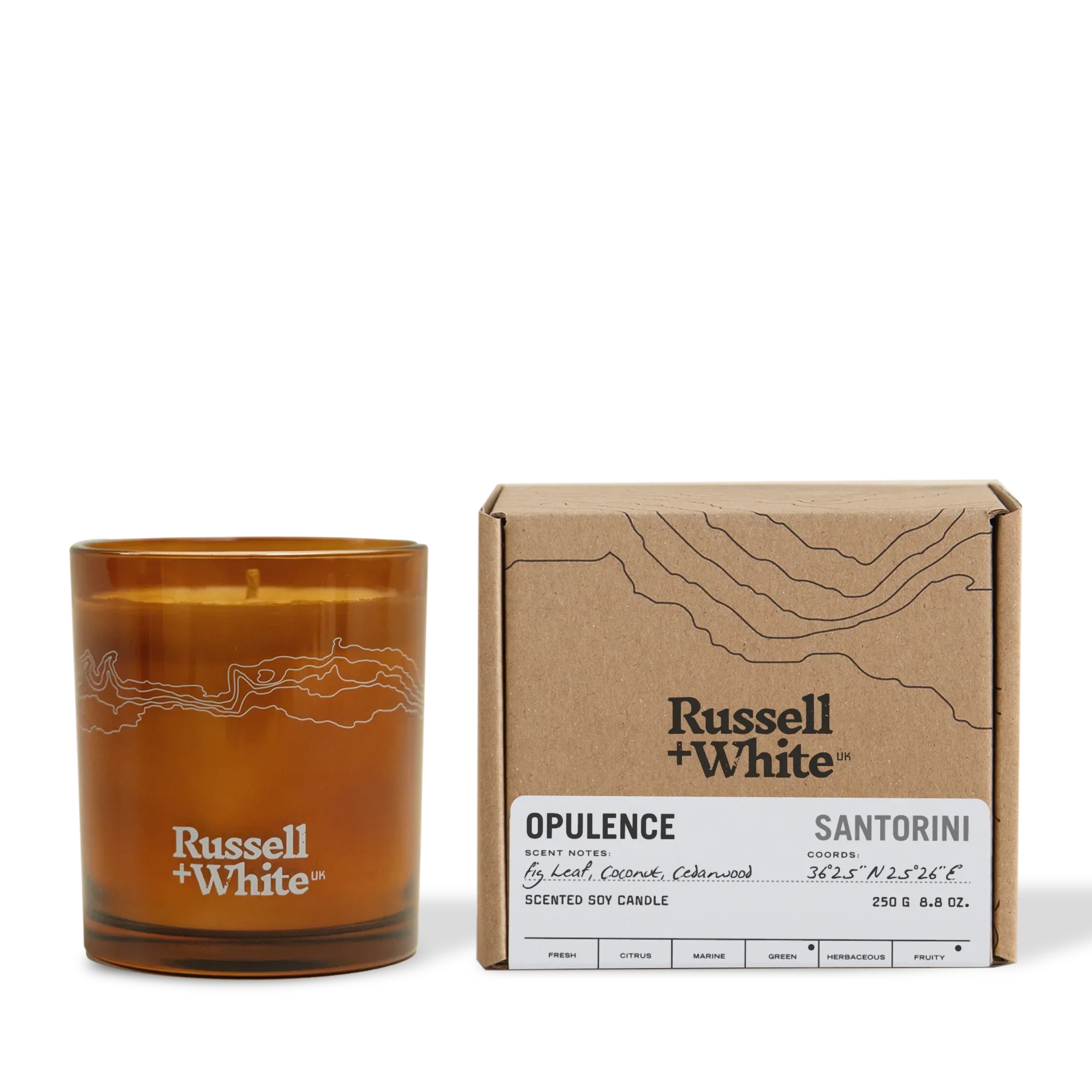 Russell + White travel-inspired soy candles and reed diffusers - eco-friendly home fragrance made in the UK at Sostter