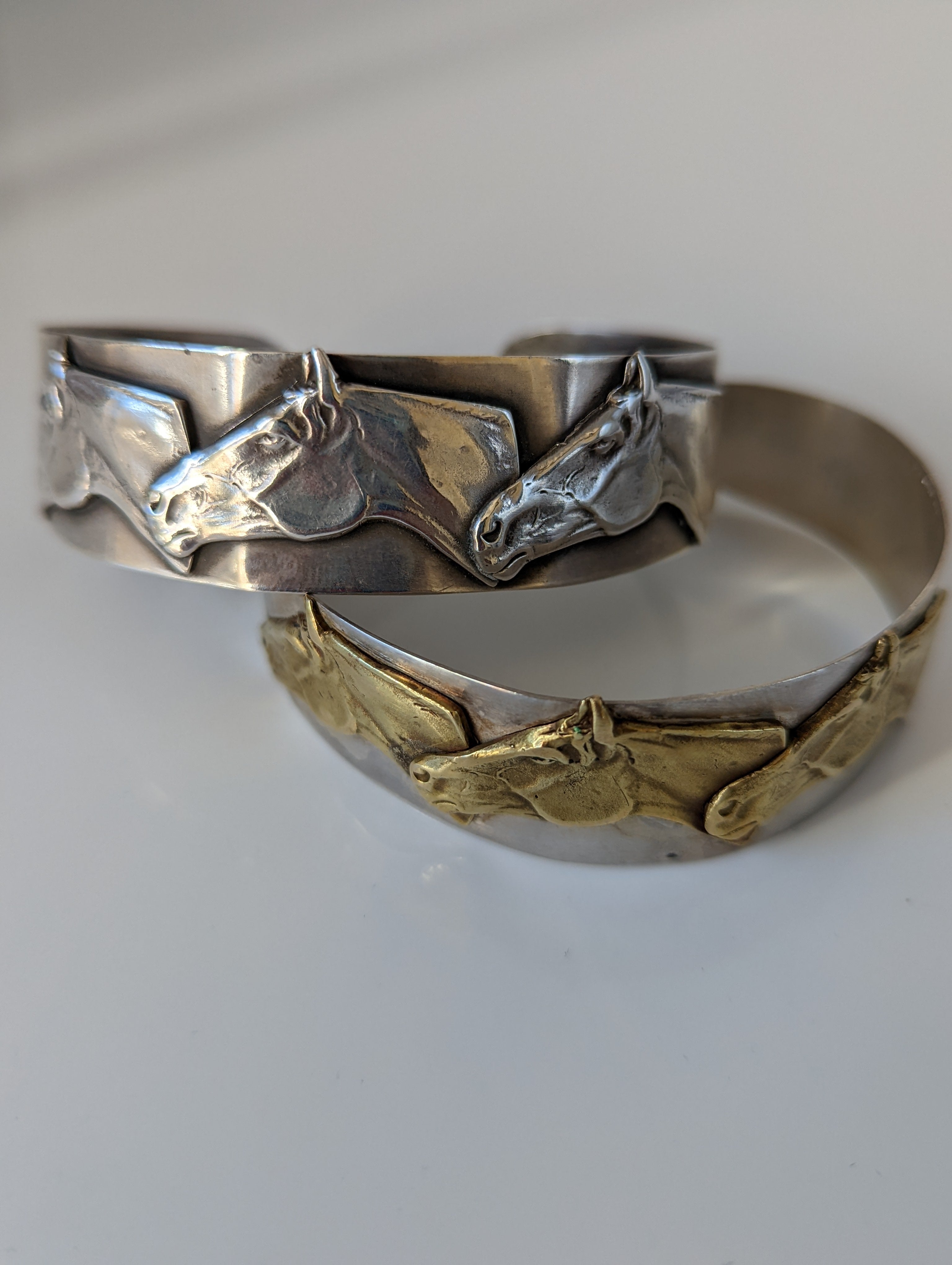 Silver Steed contemporary jewellery piece with clean lines and confident geometric design at Sostter