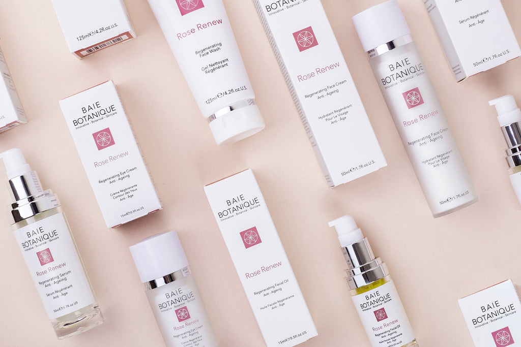 Baie Botanique award-winning organic vegan skincare by Sophie Oliver - Rose Renew serums face creams and mineral sunscreen at Sostter