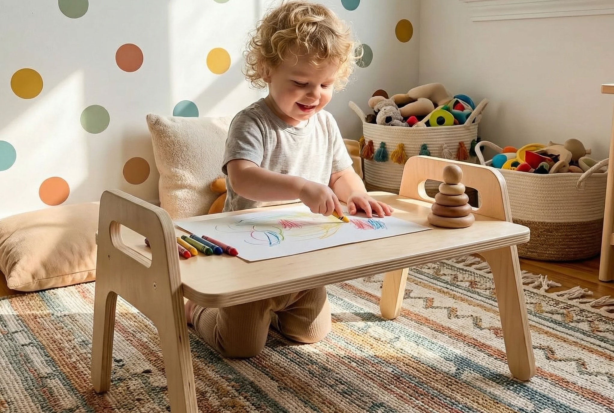 OakHill Montessori-inspired childrens furniture in sustainable birch plywood - small batch handmade pieces for independent play at Sostter