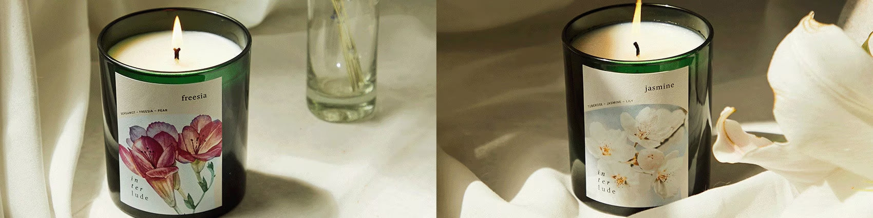 Interlude Candles hand-poured sculptural soy wax candles — created by a London mother and daughter, inspired by memory and nature, available at Sostter