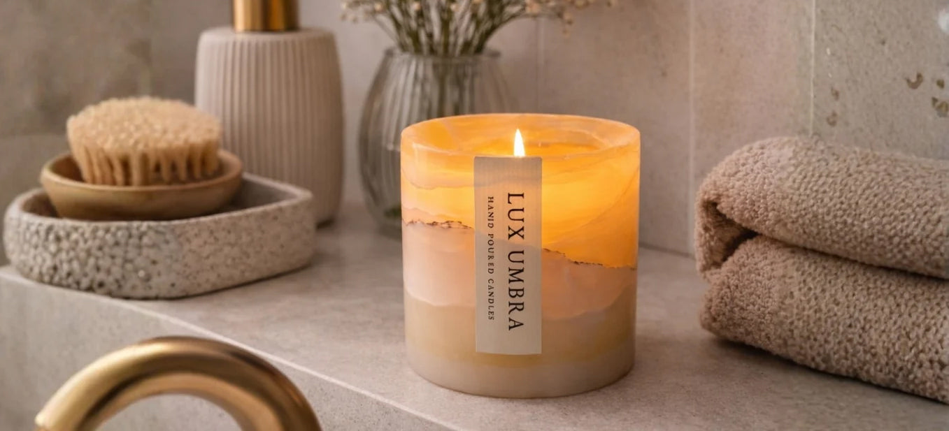 Lux Umbra luxury hand-poured candles and diffusers — soy and coconut wax scented candles from the Surrey Hills, available at Sostter