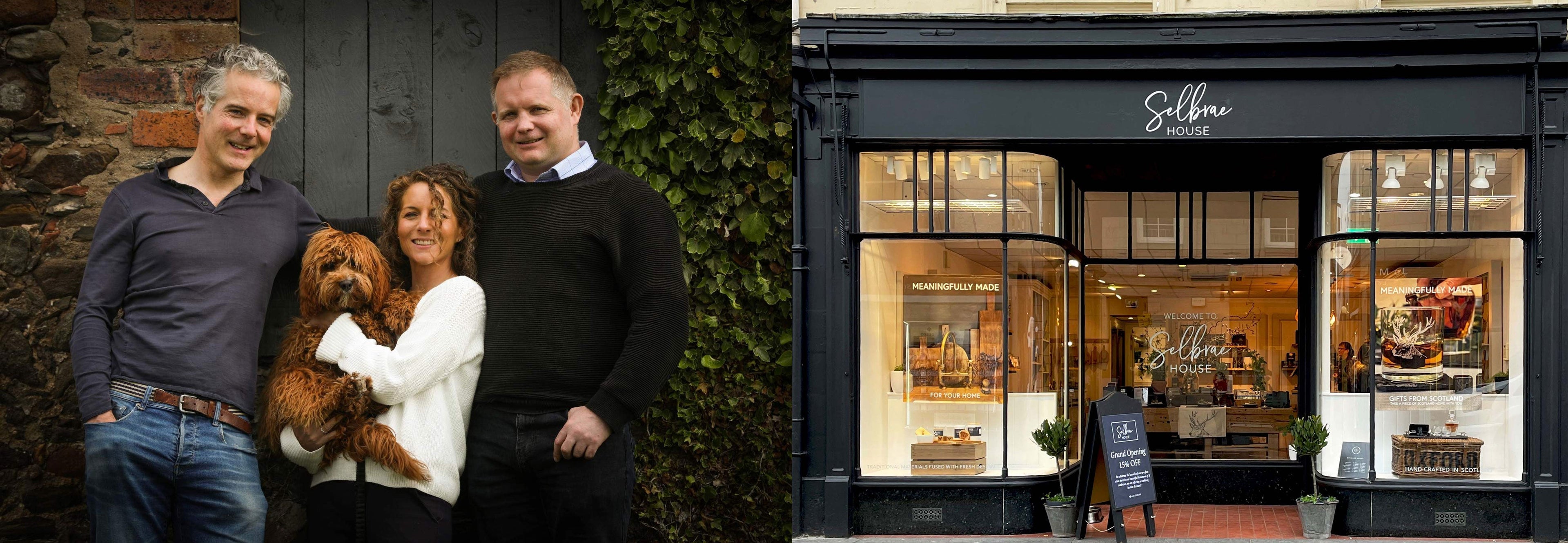 Selbrae House St Andrews gift shop on Bell Street - Scottish slate oak and linen homeware by the UK's largest slate homeware producer at Sostter