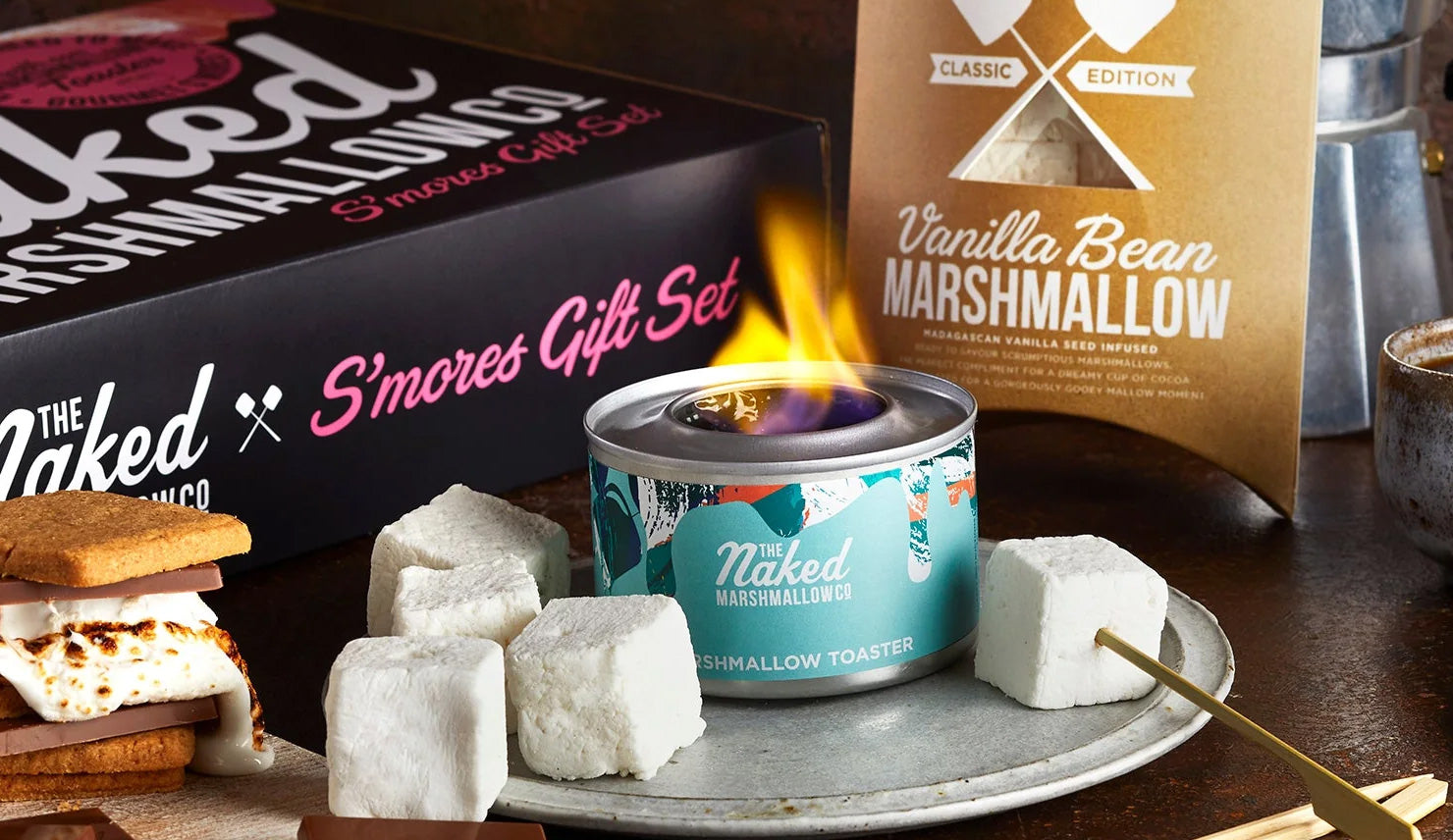 The Marshmallow Factory handmade 100% natural marshmallows made in Lincoln - the original marshmallow toasting gift set and advent calendar at Sostter