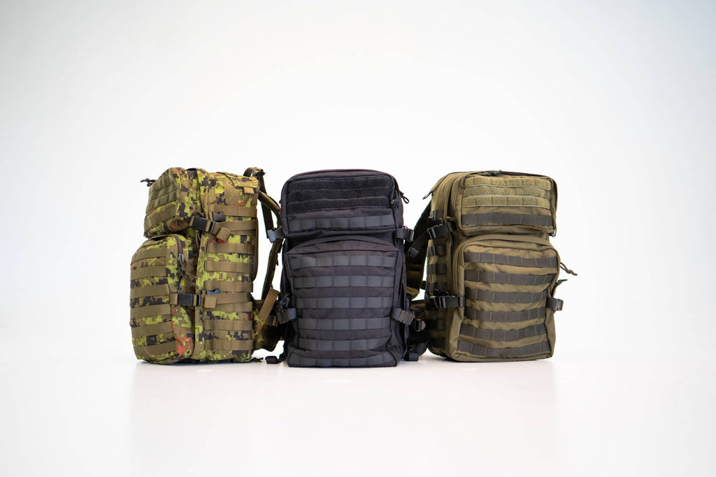 bold black galvi-linda patrol backpack with molle straps and a 35l capacity
