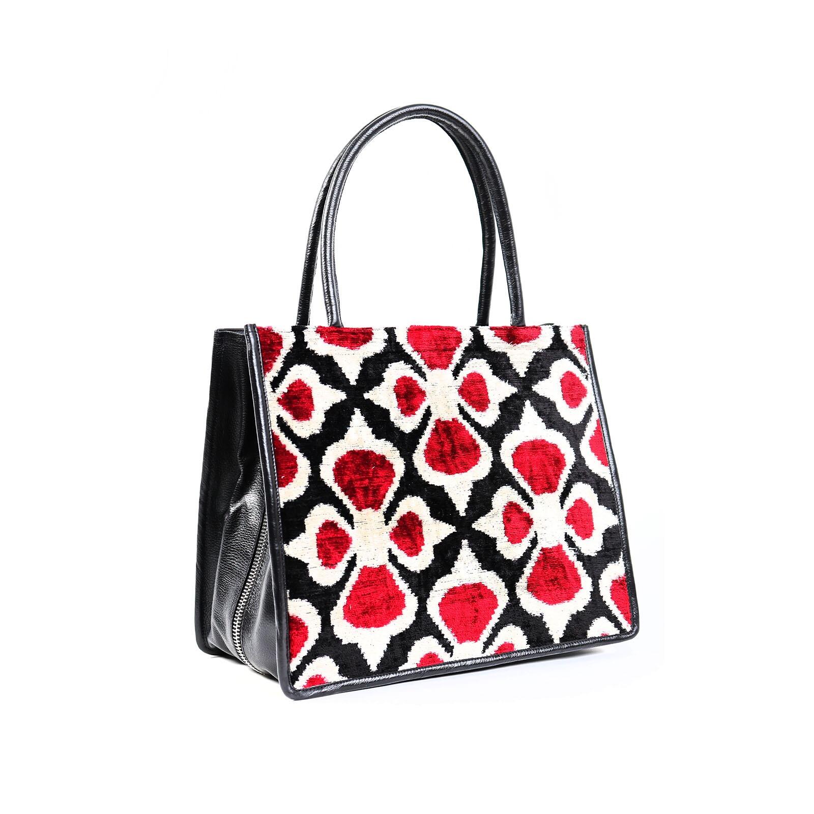 Luxurious Aaliyah Silk & Leather Tote – Spacious & Handmade by Jkel at www.brixbailey.com