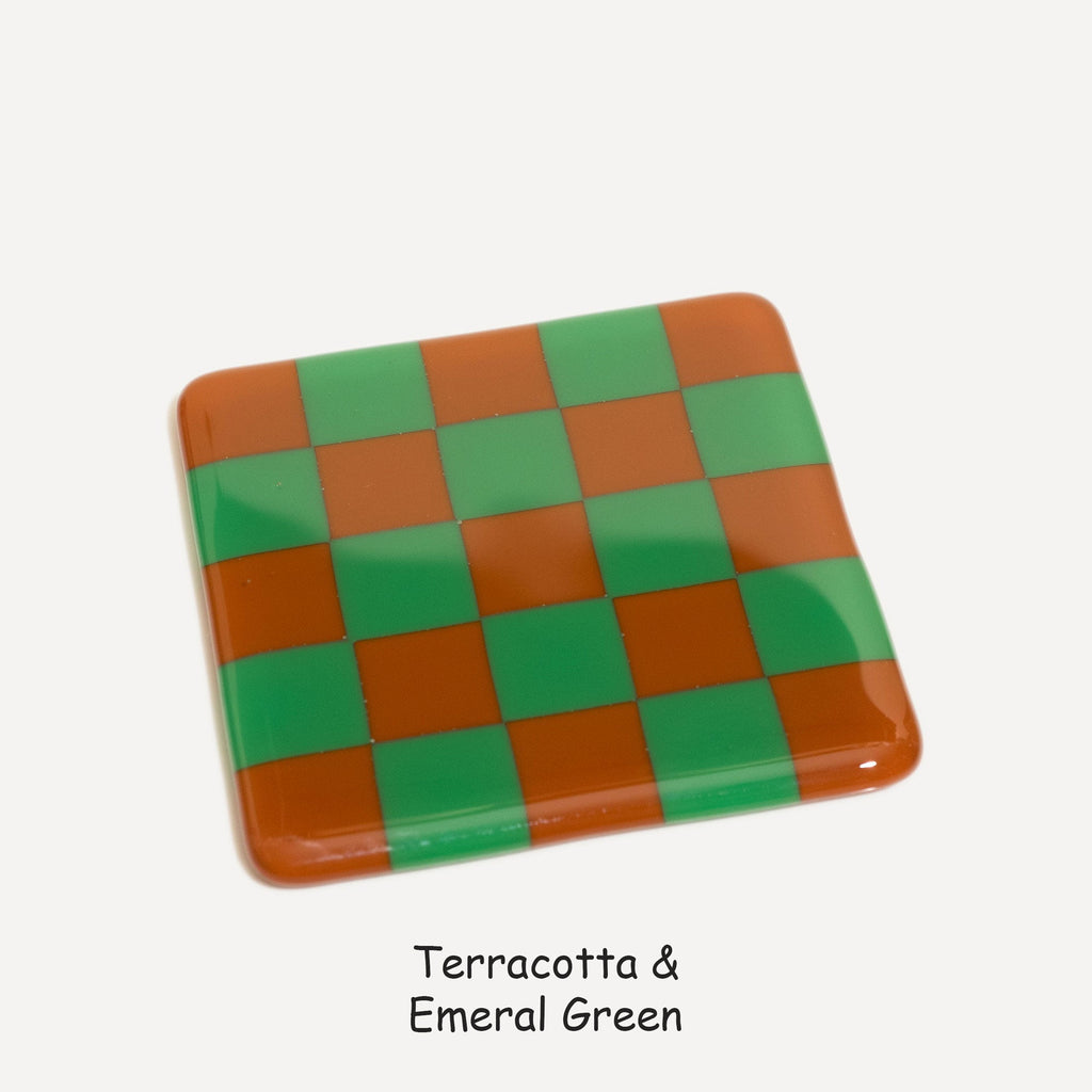 10cm Chequered Dual Colour Coaster Oceanside Collection