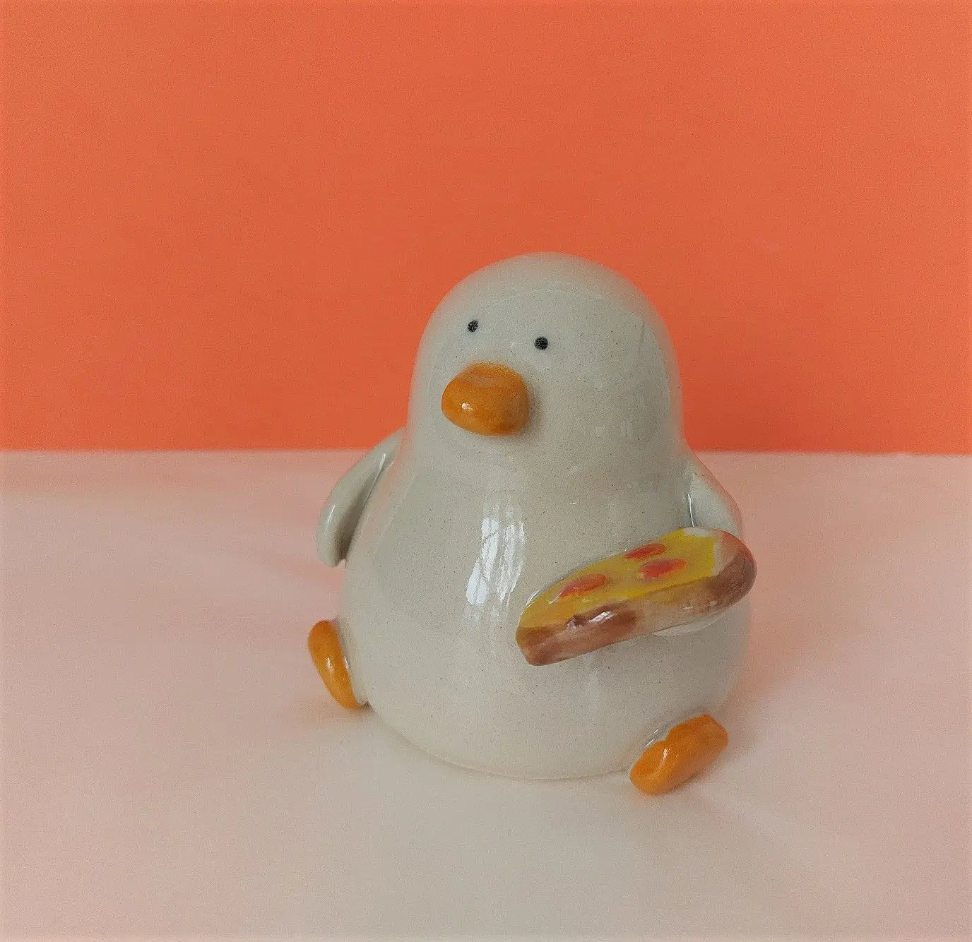 Naomi Pizza Duck Ceramic Handmade Ornament