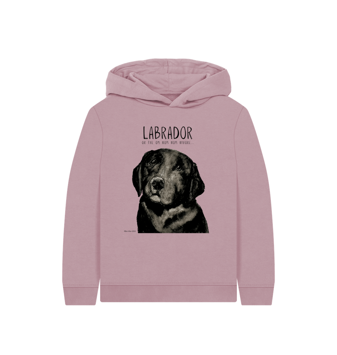 Black Labrador Snack Mode Kids Hoodie