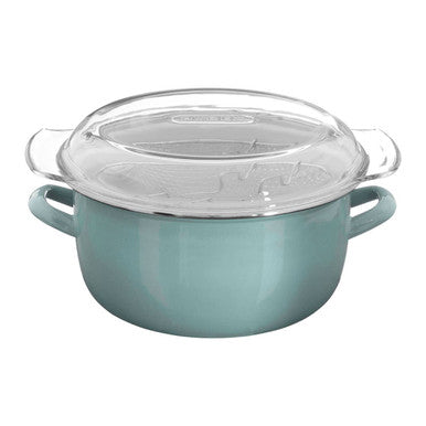 Green Deep Fryer with Glass Lid
