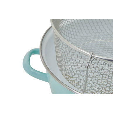 Green Deep Fryer with Glass Lid