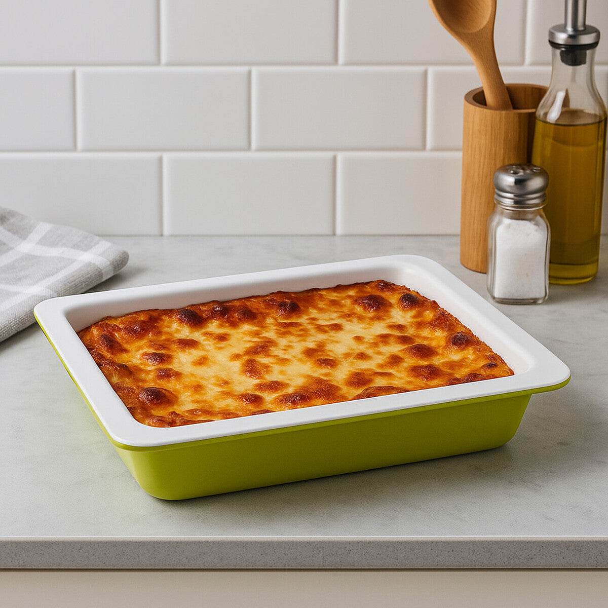 Lime Green Round Baking Dish