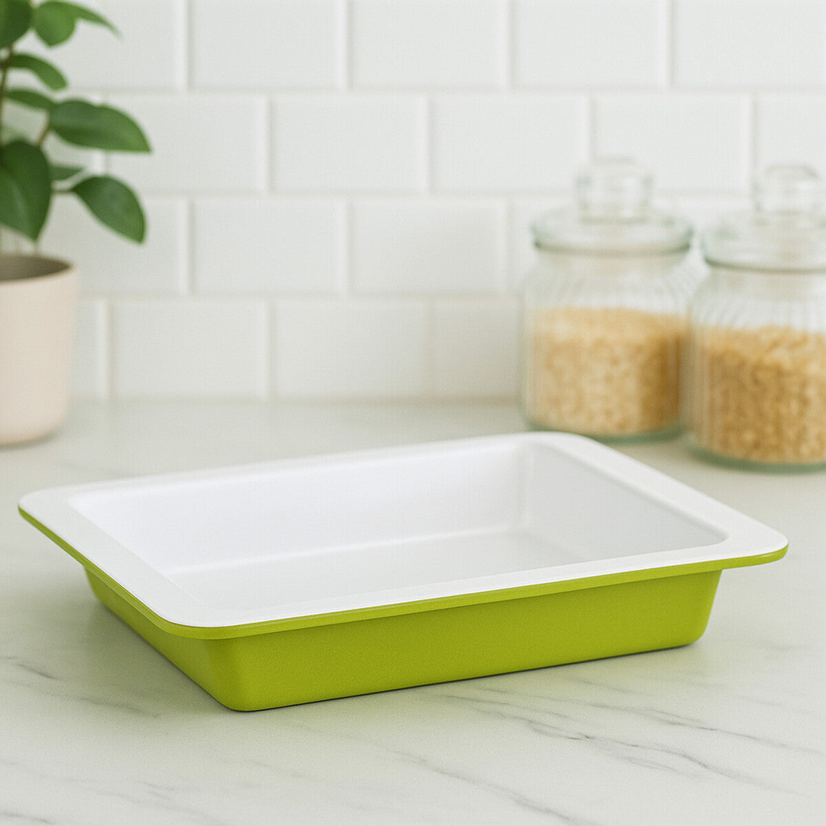 Lime Green Round Baking Dish