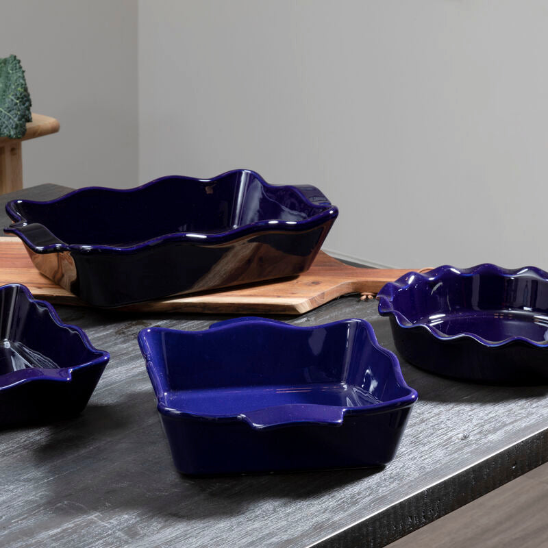 Modern Retro Large Oven Dish in Blue