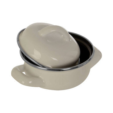 White Enamel Mini Casserole Dish 10cm