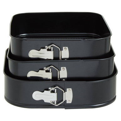 Set of Three Square Cake Tins with Non Stick Finish