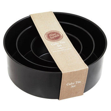 Set of Three Round Cake Tins