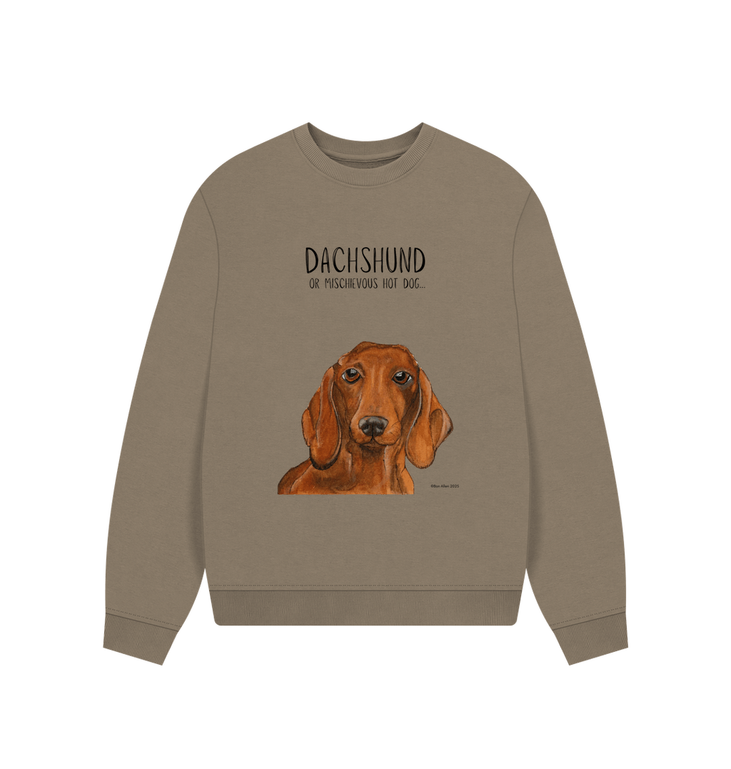 Dachshund Oversized Sweatshirt in Organic Cotton