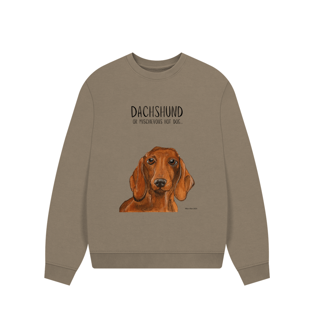 Dachshund Oversized Sweatshirt in Organic Cotton