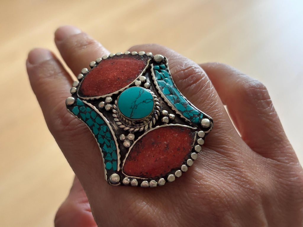 Mosaic Heritage Boho Gemstone Statement Rings