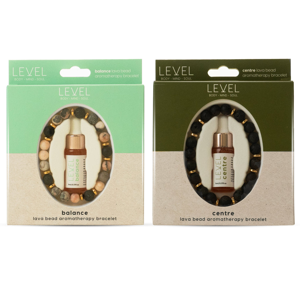 Lava Bead Aromatherapy Bracelet Set Balance and Centre