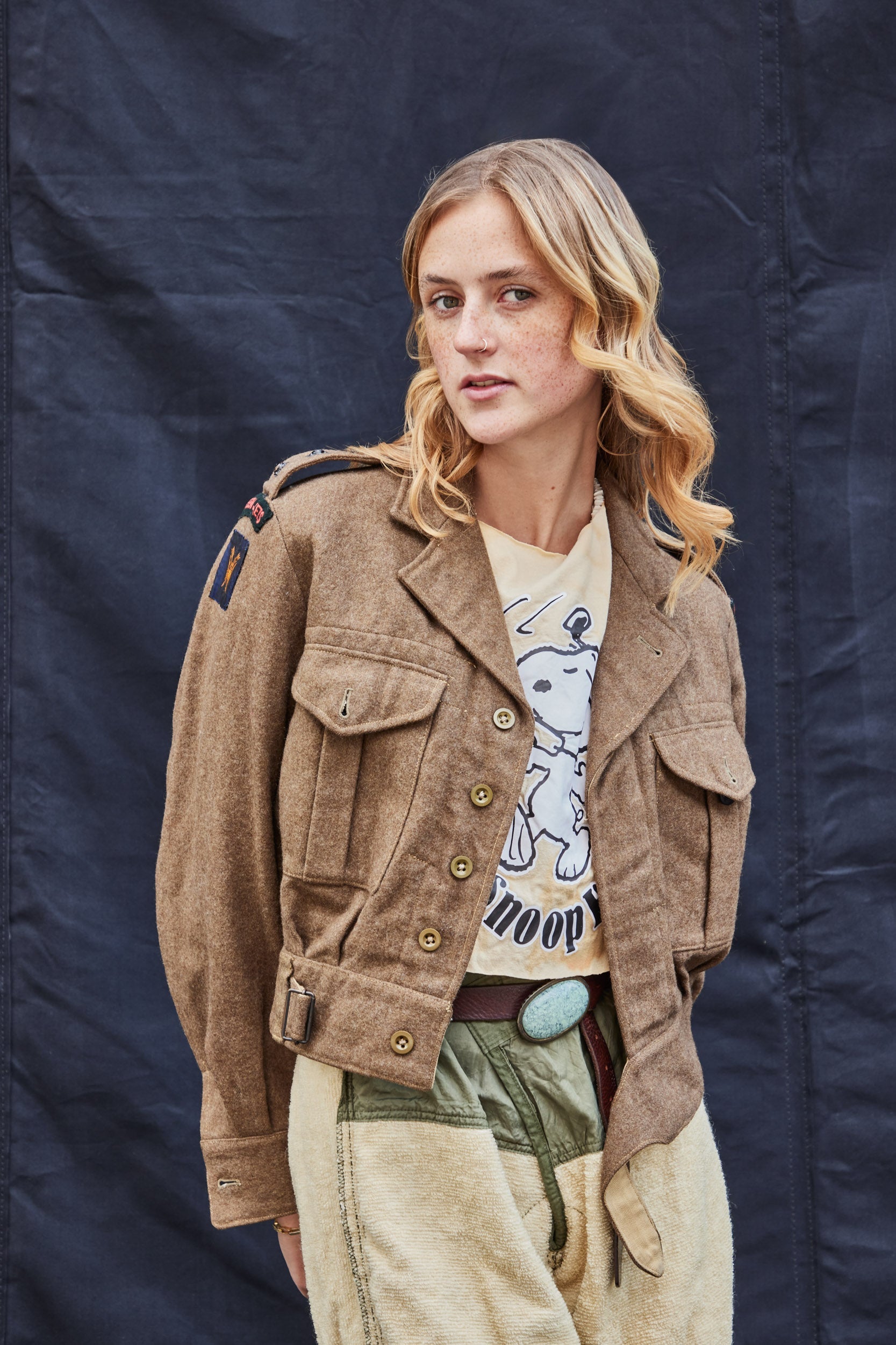 Vintage WW2 Battle Dress Smock Khaki Wool