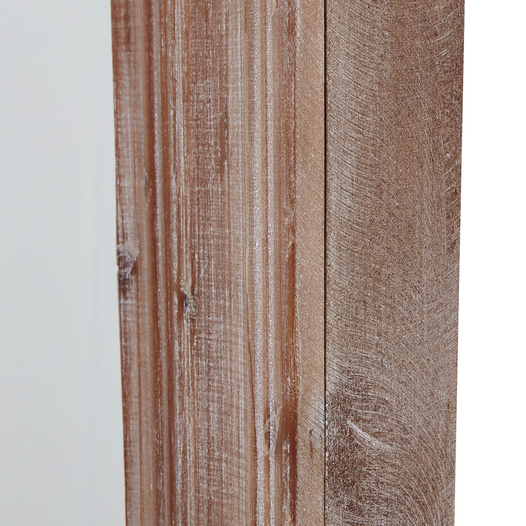 Large rustic wood mirror with weathered brown frame, 200cm tall, perfect for modern or traditional home decor. by RoomLondon at brixbailey.com