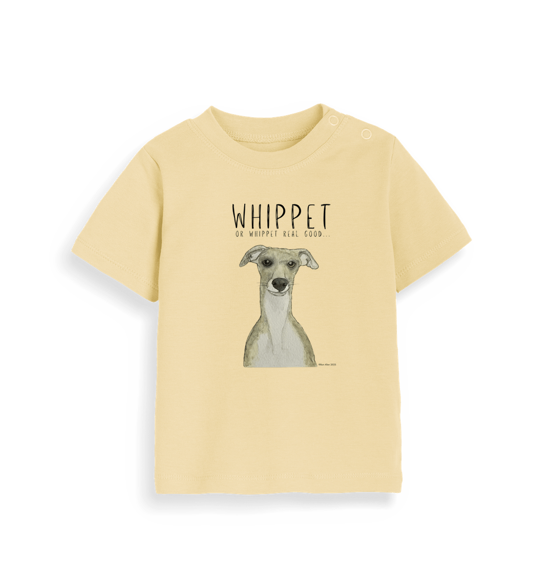 Tiny Human Big Whippet Energy Baby T Shirt