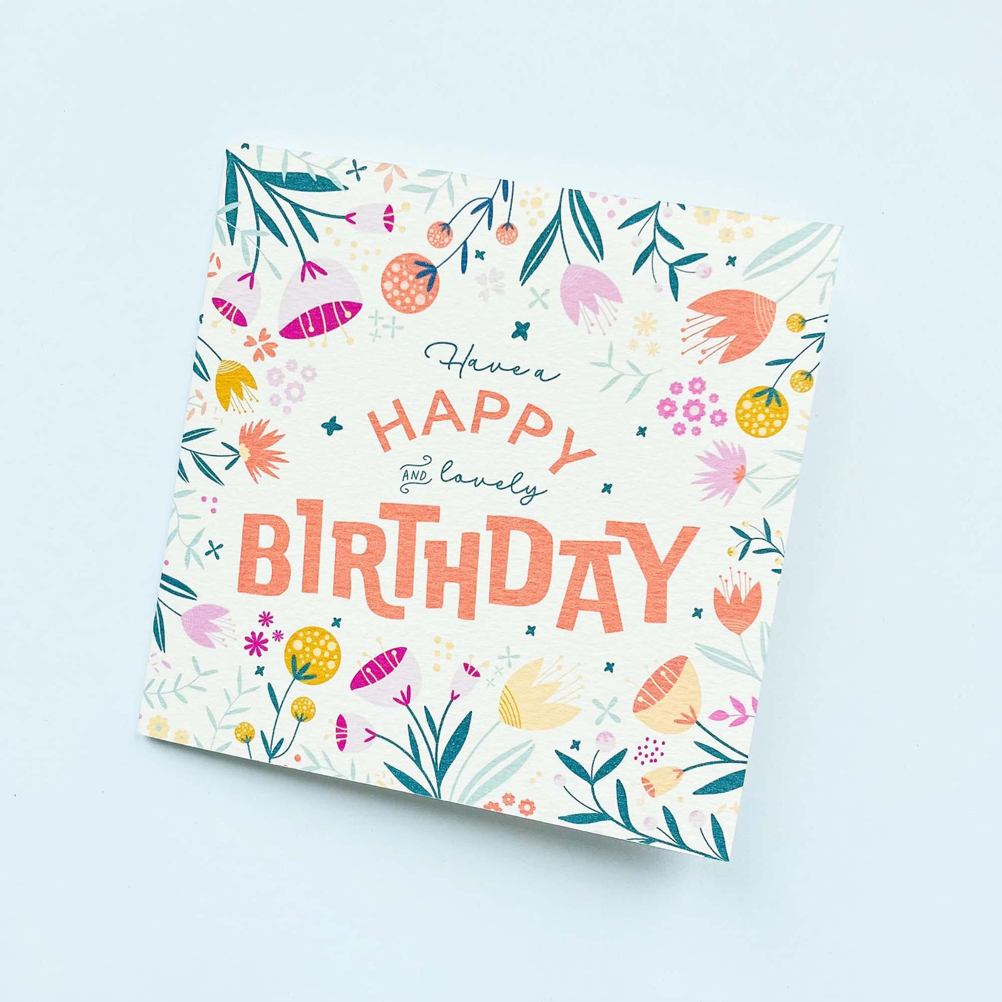 Hand Drawn Floral Birthday Card