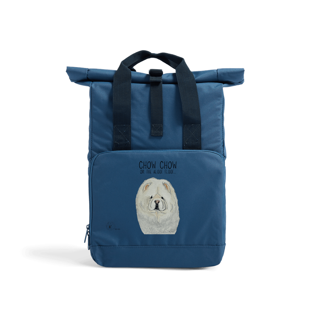 Cream Chow Chow Roll Top Backpack