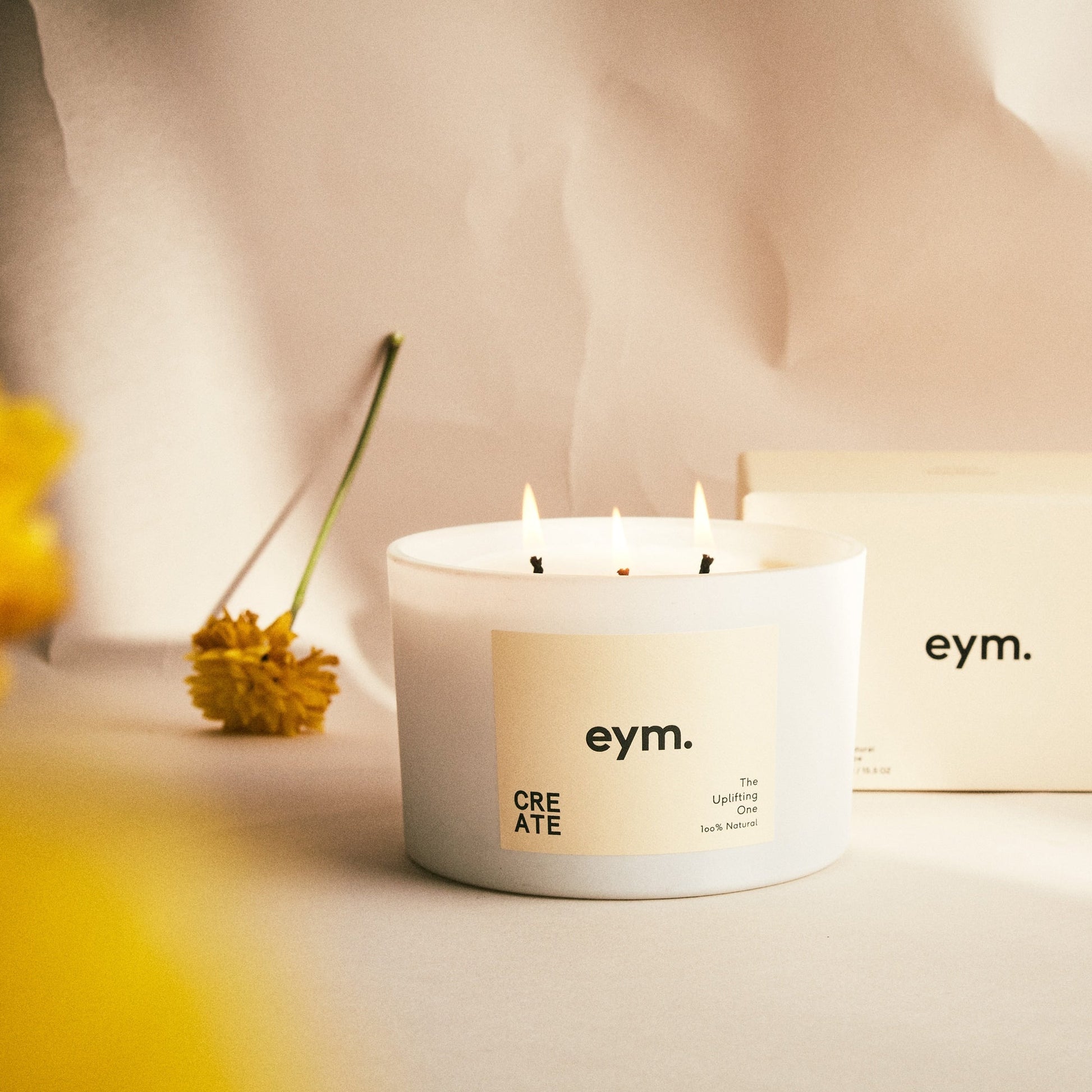 Natural Three Wick Candle with Citrus and Black Pepper