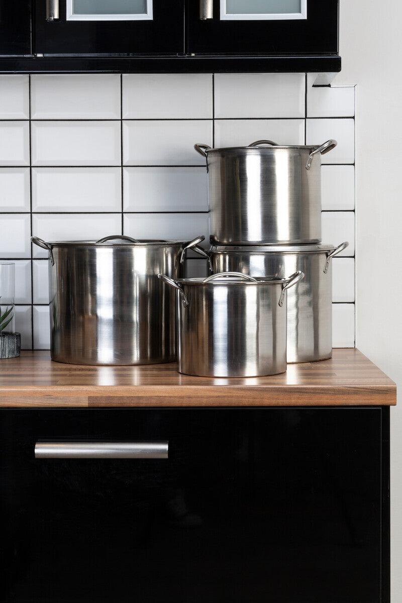 Set of 4 Stock Pots with Lids
