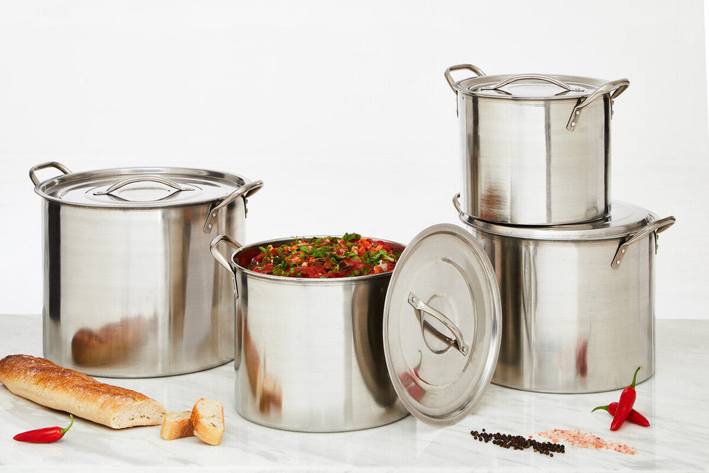 Set of 4 Stock Pots with Lids