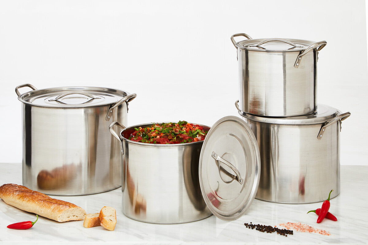 Set of 4 Stock Pots with Lids