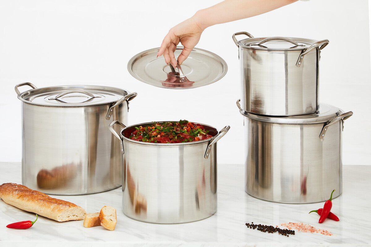 Set of 4 Stock Pots with Lids