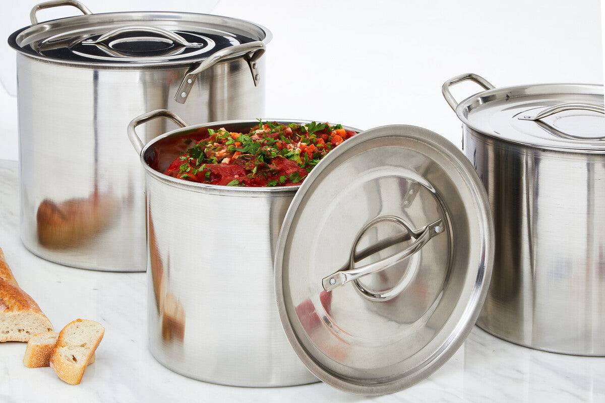 Set of 4 Stock Pots with Lids