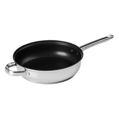 24cm Stainless Steel Non Stick Frypan with Glass Lid