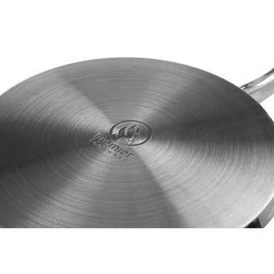 24cm Stainless Steel Non Stick Frypan with Glass Lid