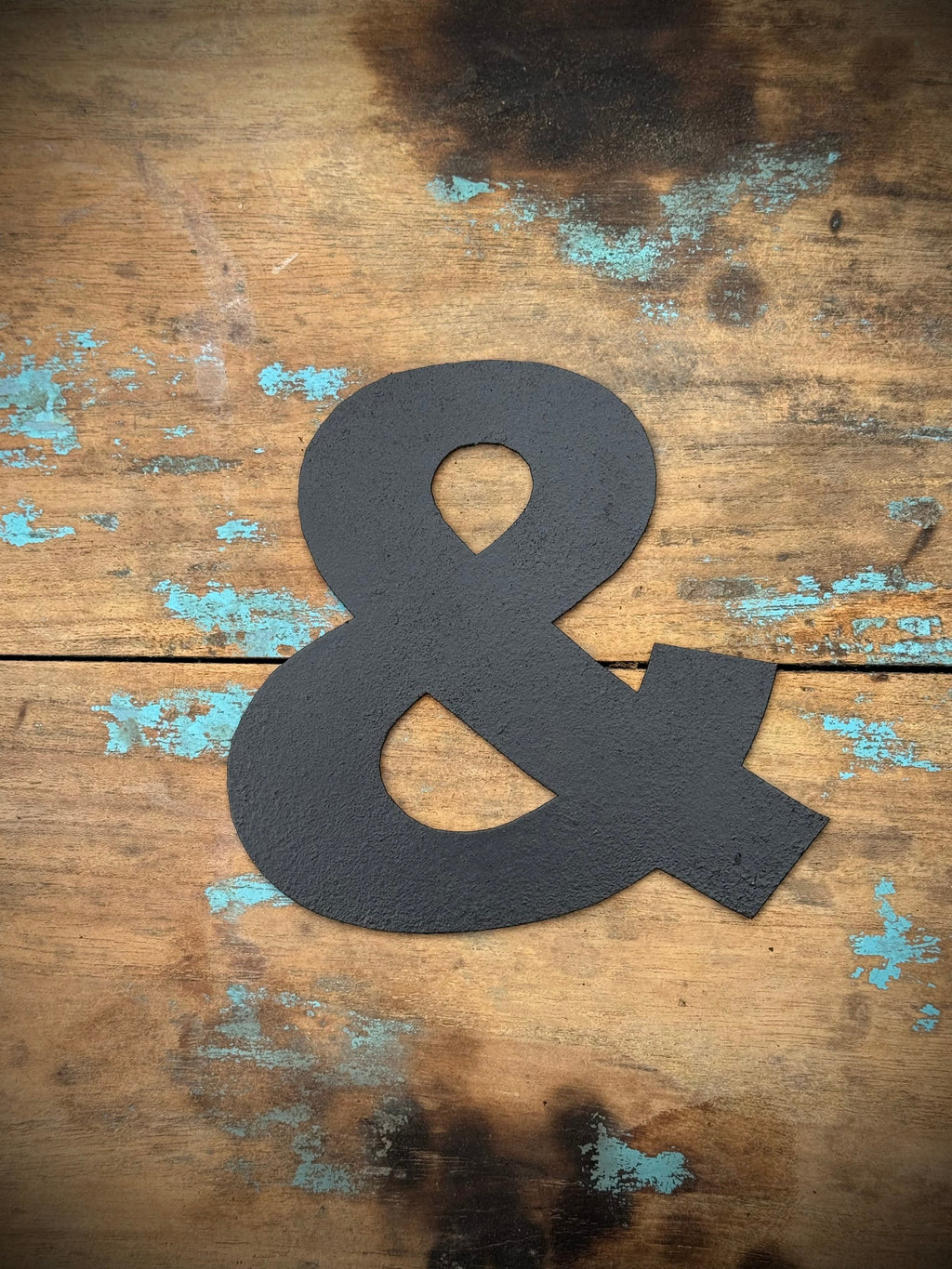 Black Metal Letters 12 inch and 5 inch Rustic Industrial Wall Decor