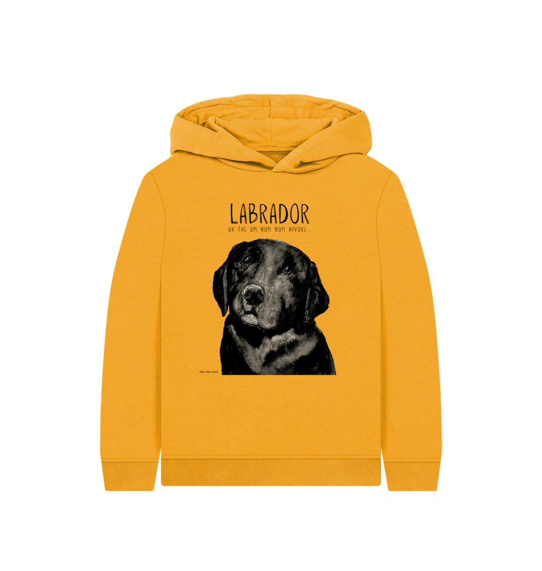 Black Labrador Snack Mode Kids Hoodie