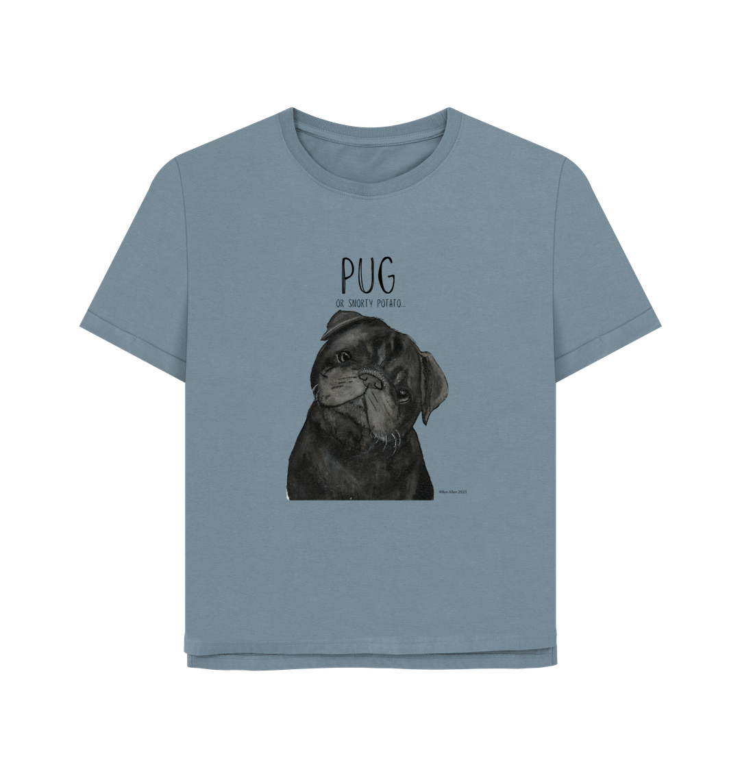 Snorty Potato Women's Relaxed Fit Tee Pug Life