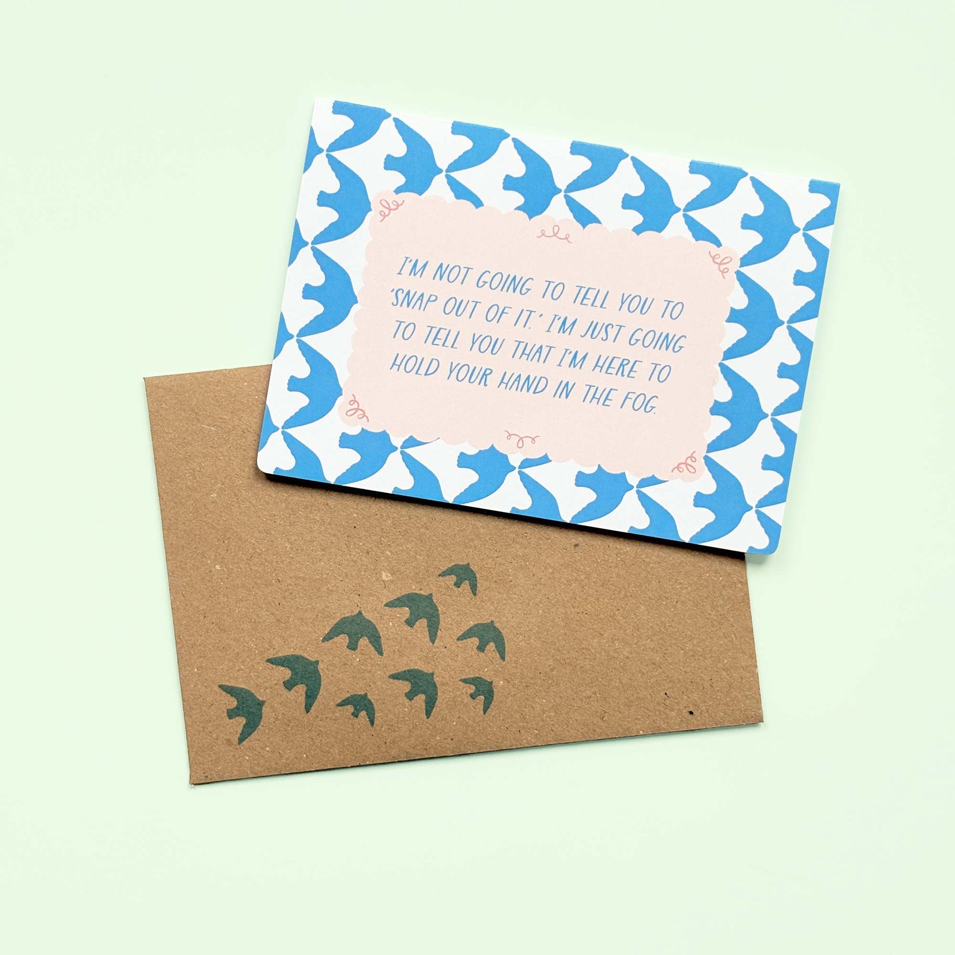 I Am Here to Hold Your Hand Emotional Support Card