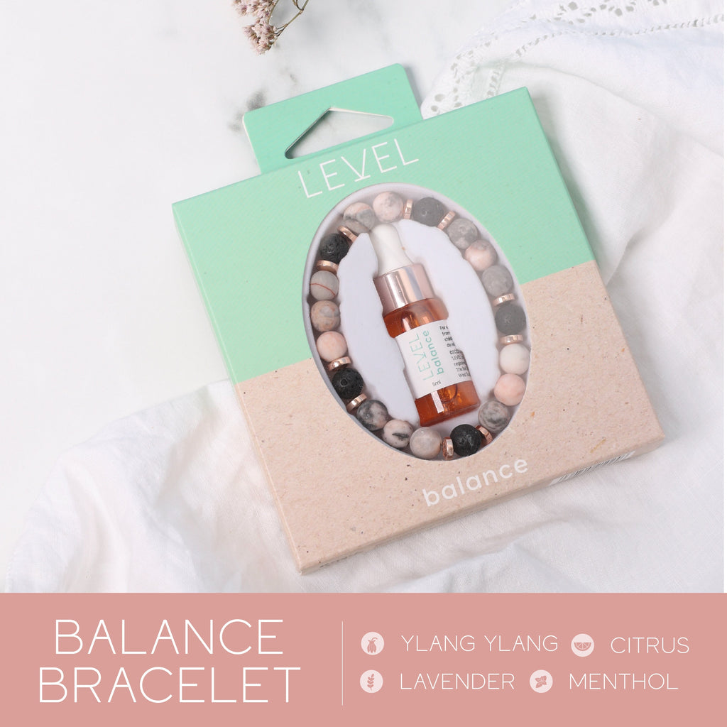 Aromatherapy Bracelet Set with Lava Beads for Happiness, Balance and Calm