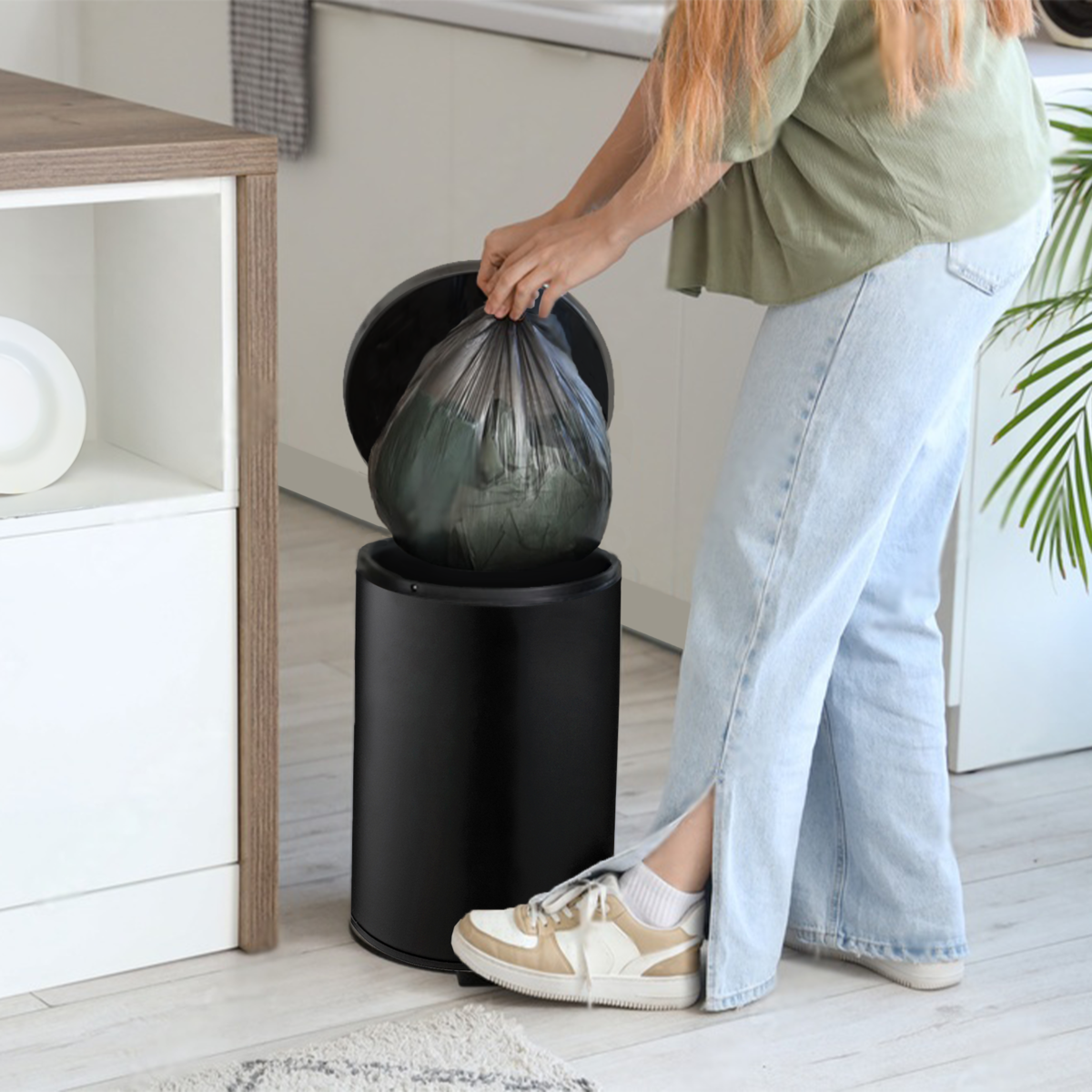 Black 3 Litre Pedal Bin