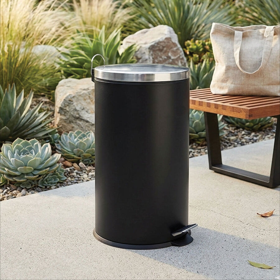 Black 30 Litre Pedal Bin
